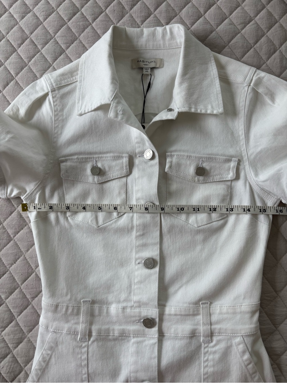 NWT Habitual White Denim Dress - Picture 9 of 11